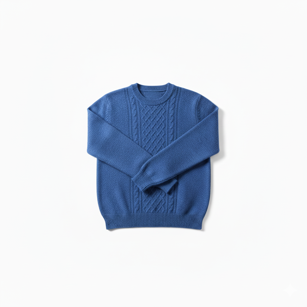 Maglione a Treccia Spessa a Sette Fili Versatile