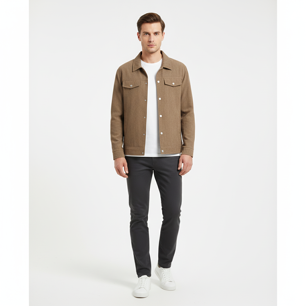 Giacca alla Moda Casual Corta in Stile Utility