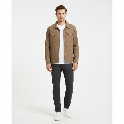 Giacca alla Moda Casual Corta in Stile Utility