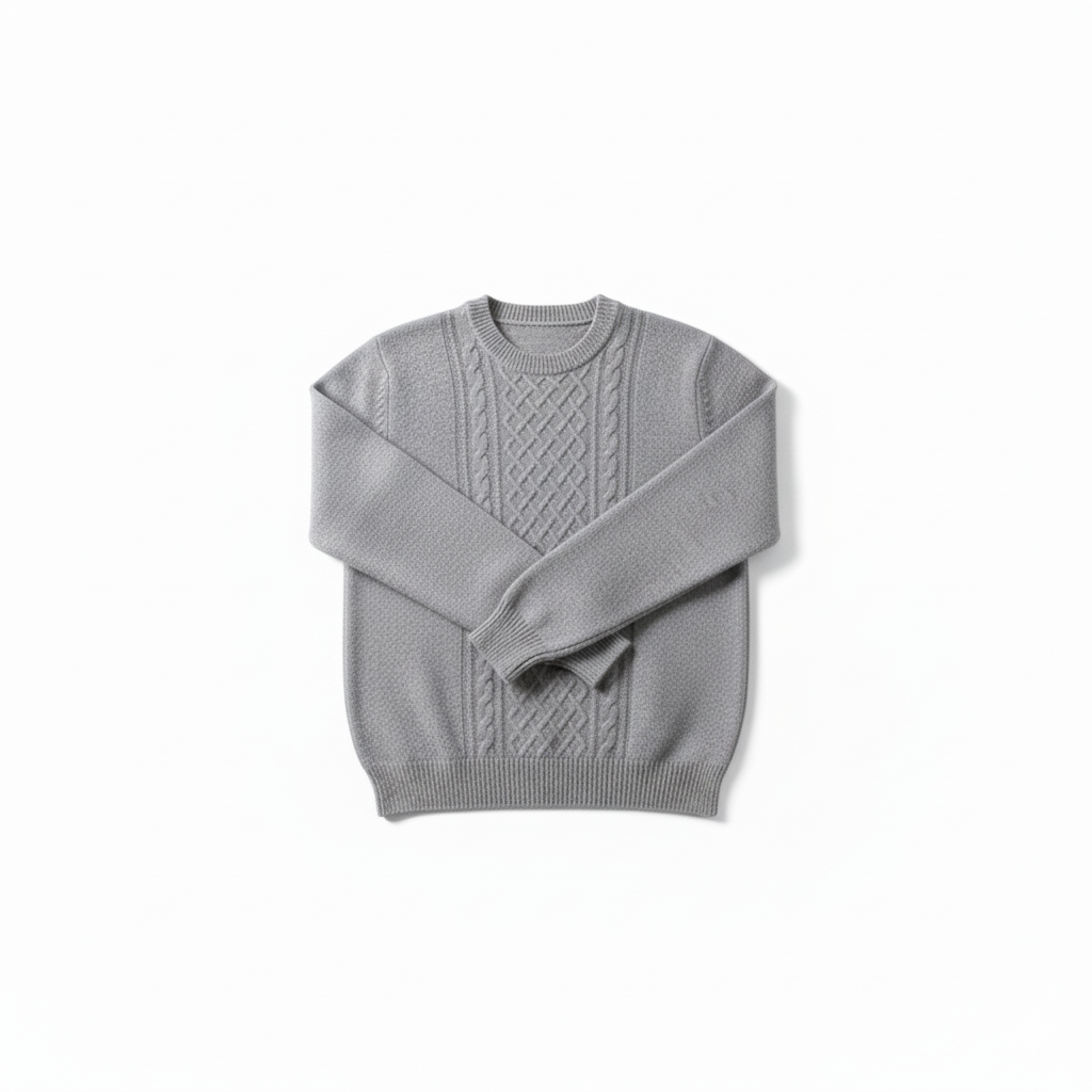 Maglione a Treccia Spessa a Sette Fili Versatile