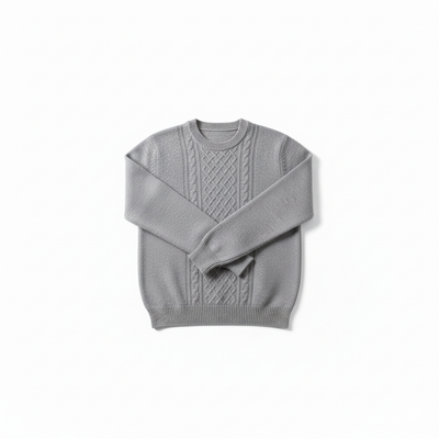 Maglione a Treccia Spessa a Sette Fili Versatile