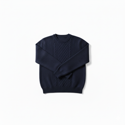 Maglione a Treccia Spessa a Sette Fili Versatile