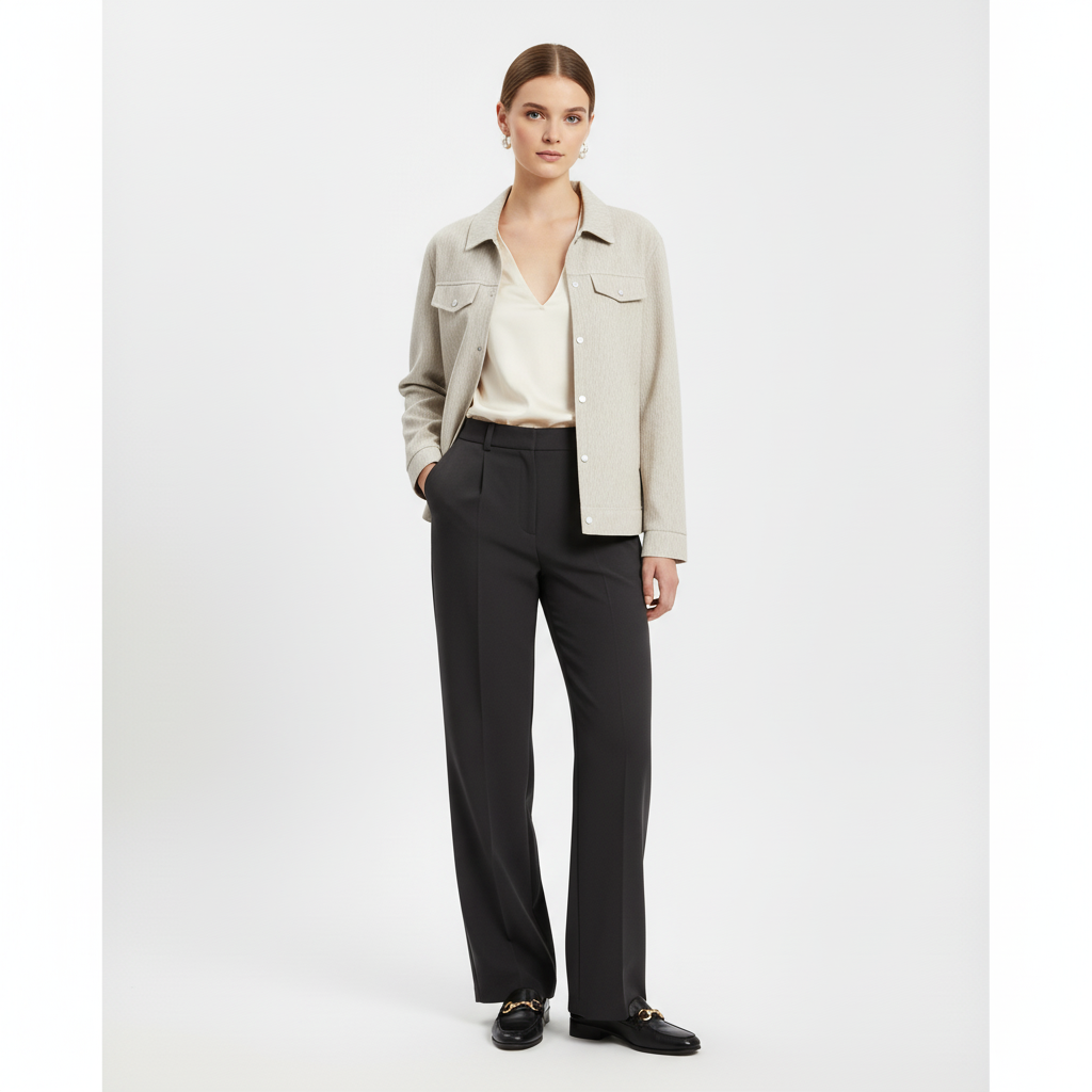 Giacca alla Moda Casual Corta in Stile Utility